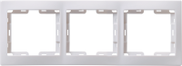 KVARTA Рамка 3-местная горизонтальная РГ-3-КБ белый GENERICA