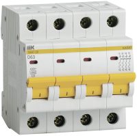 KARAT Автоматический выключатель ВА47-29 4P D 63А 4,5кА IEK