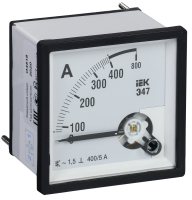 Амперметр аналоговый Э47 400/5А класс точности 1,5 96х96мм IEK