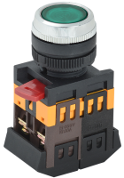 Кнопка ABLFS-22 зеленый d22мм неон/240В NO+NC GENERICA