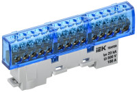 TEKFOR Шина N "ноль" изолированная на универсальном держателе 6х9-14-С IEK