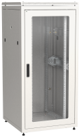 ITK LINEA N Шкаф сетевой 19" 33U 800х800мм стеклянная передняя дверь задняя металлическая серый