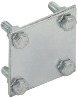 Зажим крестообразный полоса-полоса 40мм оцинкованная сталь IEK