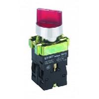 574697 - Переключатель NP2-BK12461, 2 положения с фиксацией 1НО,красная AC/DC220В (LED) IP40 (CHINT)