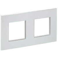 SKANDY Рамка 2-местная SK-F32S металл серебряный IEK
