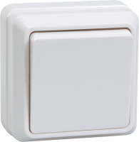 OKTAVA Выключатель 1-клавишный для открытой установки 10А ВС20-1-0-ОБ белый GENERICA