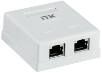 ITK Настенная информационная розетка RJ45 кат.6 FTP 2-порта