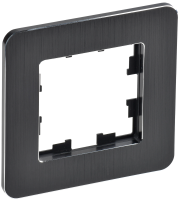 BRITE Рамка 1-местная РУ-1-1-Бр металл черный RE AL IEK
