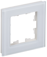 BRITE Рамка 1 -местная РУ-1-2-БрБ стекло белый IEK