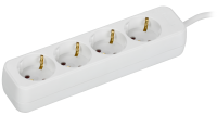 UMA Удлинитель У04 4 места 2P+PE 5м 3х1мм2 10А белый IEK