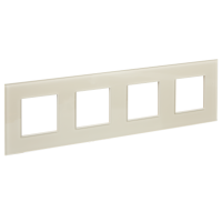SKANDY Рамка 4-местная SK-F24B стекло беж. IEK