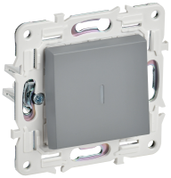 SKANDY Выключатель 1-клавишный проходной с индикацией 10А SK-V08Gr серый IEK