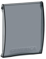 Дверца для корпуса пластикового ЩРН(В)-П-4 черная прозрачная GENERICA