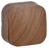 GLORY Выключатель 1-клавишный для открытой установки проходной 10А ВСп10-1-0-ХД дуб IEK