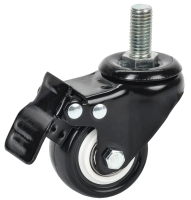 ITK Ролик с тормозом М12 черный