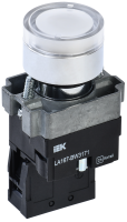Кнопка управления LA167-BW3171 d=22мм RC 1NO с подсветкой белая IEK