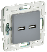 SKANDY Розетка USB A+A 3,1А SK-R15Gr серый IEK