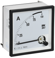Амперметр Э47 75/5А класс точности 1,5 96х96мм IEK