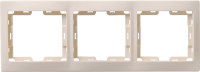 KVARTA Рамка 3-местная горизонтальная РГ-3-ККм кремовый GENERICA