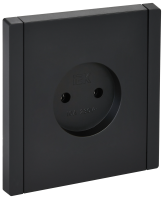 FORTE&PIANO Розетка 1-местная без заземления без защитных шторок винтовое крепление 10А FP118 черный IEK