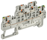 ARMAFIX Клемма пружин. Push-in CP-ML-PEN 2 ур. земля-низ 1,5мм2 серая IEK