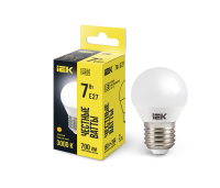 Лампа светодиодная G45 шар 7Вт 230В 3000К E27 IEK