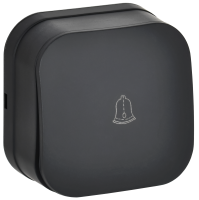 GLORY Выключатель 1-клавишный для открытой установки самовозвратный 10А ВСс20-1-0-ХЧм черный матовый IEK