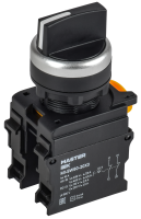 Переключатель на 3 положения 2NO чёрный MASTER IEK