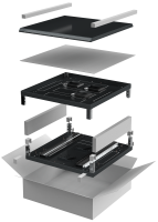 ITK LINEA N Комплект основание и крыша 800х800мм для шкафа 18-27U черный