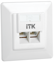 ITK Внутренняя информационная розетка RJ45 кат.5E UTP 2 порта
