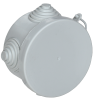 Коробка распаячная КМ для открытой проводки D=65х40мм IP54 4 гермоввода (7035) GENERICA