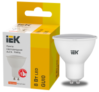 Лампа светодиодная ALFA PAR16 софит 8Вт 230В 3000К GU10 (6шт) IEK
