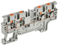 ARMAFIX Клемма пружин. Push-in CP-MC 4 вывода 2,5мм2 серая IEK