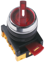 Переключатель АNС-22-2 на 2 положения "I-O" 1з+1р неон/240В красный IEK