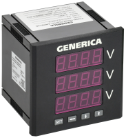 Вольтметр цифровой щитовой трехфазный DO RS-485 96х96мм LED GENERICA