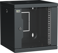 ITK LINEA WS Шкаф 10" 9U 320х310мм дверь обзорная со стеклом черный