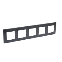 ETIKA Рамка 5-местная антрацит