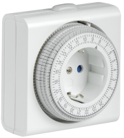 Розетка-таймер механический РТМ-3 15мин 24ч 96on/off 16А IP20 IEK