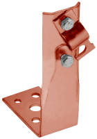 Держатель проводника круглого 6-10мм винтовой угловой h=80мм медь IEK