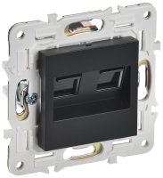 SKANDY Розетка компьютерная двойная RJ45 кат.6 SK-K04Bl черный IEK