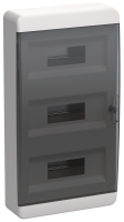 TEKFOR Корпус пластиковый ЩРН-П-36 IP41 черная прозрачная дверь IEK