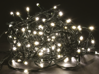 Гирлянда нить 10м 100 светодиодов теплый белый свет IP20 зеленый шнур 1,5м 230В контроллер 8 сцен IEK