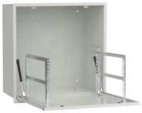 ITK LINEA R Шкаф встраиваемый потолочный 6U 600х600мм дверь металлическая серый