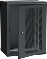 ITK Шкаф LINEA W 15U 600х450мм дверь перфорированная черный RAL9005
