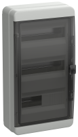 TEKFOR Корпус пластиковый КМПн-36 IP65 черная прозрачная дверь IEK