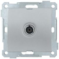 РТВ10-0-Б Розетка TV проходная BOLERO серебряный IEK