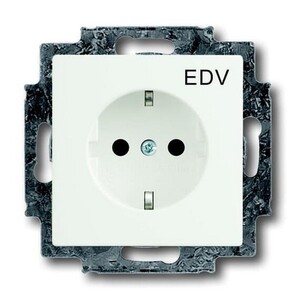 2CKA002013A5327 - Розетка SCHUKO 16А 250В с маркировкой EDV, серия solo/future, цвет белый бархат
