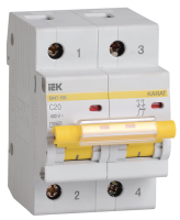 KARAT Автоматический выключатель ВА47-100 2P C 20А 10кА IEK