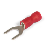 Наконечник кабельный вилочный изолированный НВИ 1.5–5 серия ПРОФИ с ПВХ манжетой (КВТ)