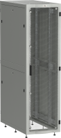ITK LINEA S Шкаф серверный 19" 24U 600х1000мм передняя дверь двухстворчатая перфорированная задняя дверь перфорированная серый RAL 7035